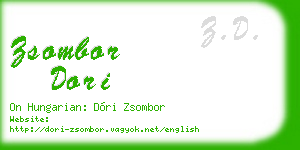 zsombor dori business card